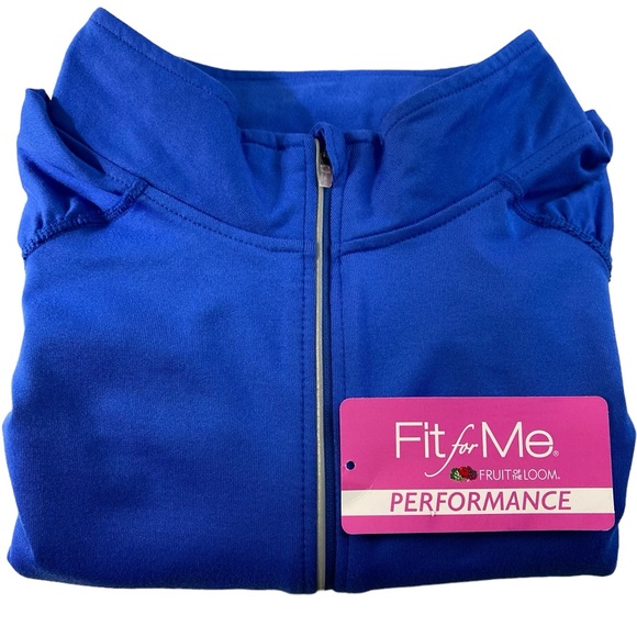 FRUIT OF THE LOOM ACTIVE MESH SEMI-FITTED ZIP RUNNING TOP NWT - 1X - Picture 13 of 13